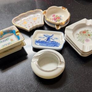 Set of Decorative Miniature Ashtrays